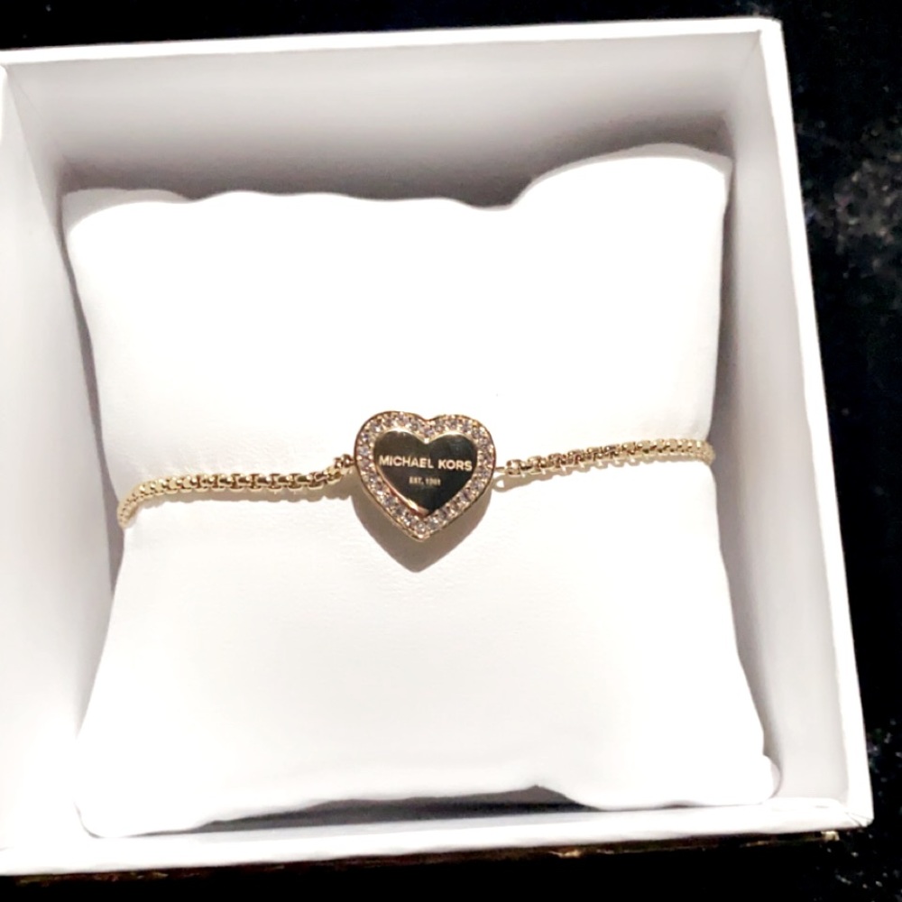 Mk gold heart bracelet